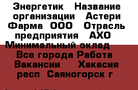 Энергетик › Название организации ­ Астери-Фарма, ООО › Отрасль предприятия ­ АХО › Минимальный оклад ­ 1 - Все города Работа » Вакансии   . Хакасия респ.,Саяногорск г.